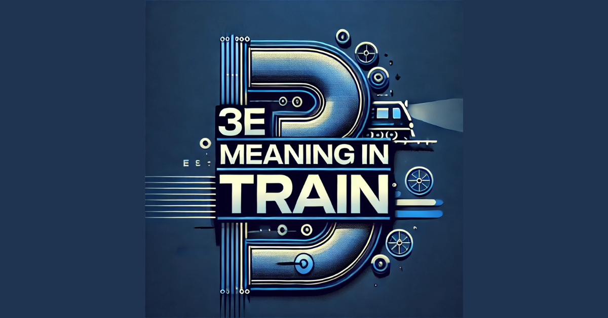 3E Meaning In Train